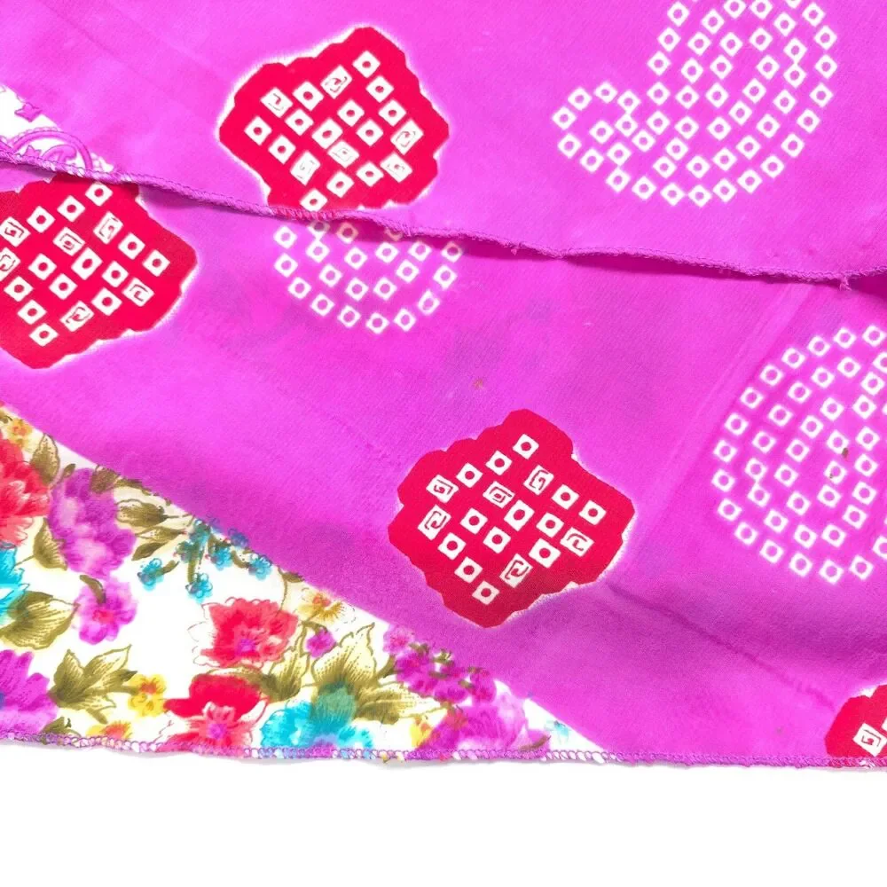 Island Republic Reversible 100% Silk Wrap Skirt Pink Floral Paisley - Picture 14 of 16